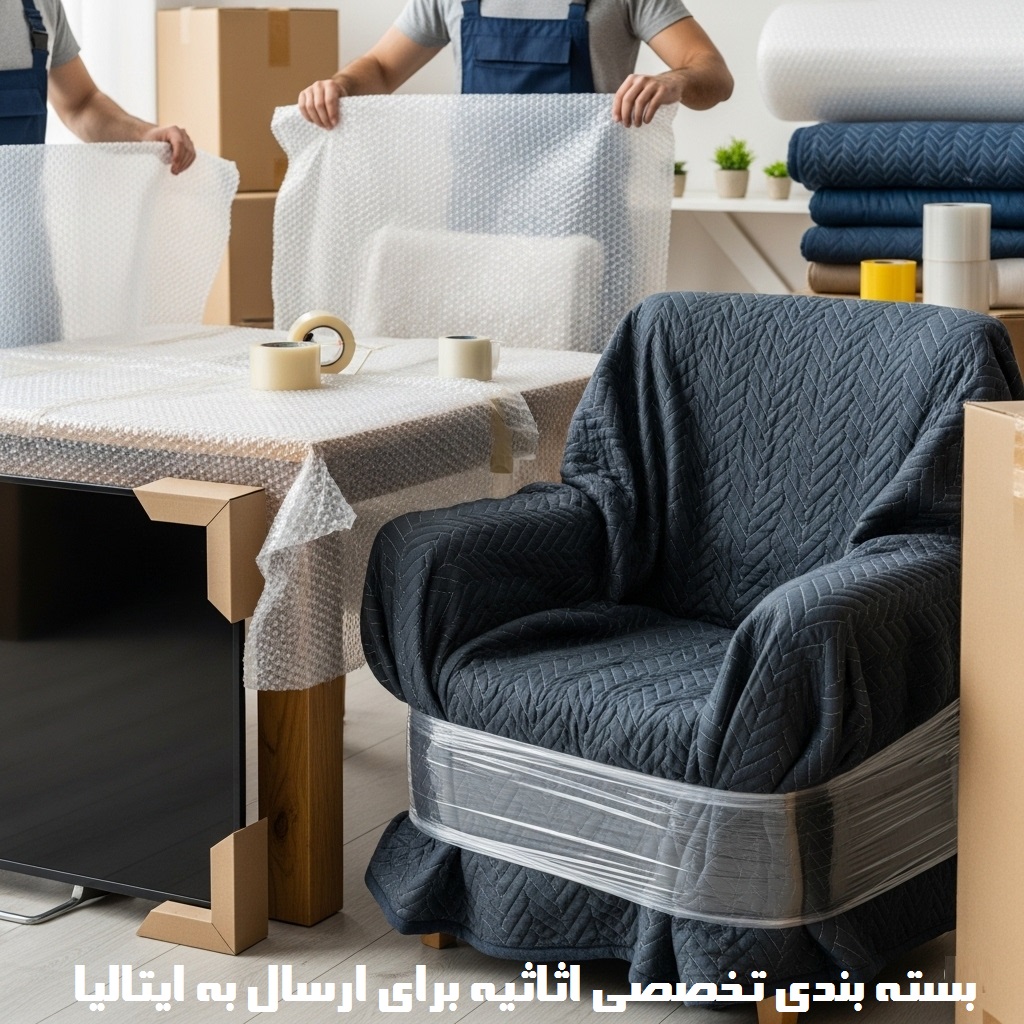 بسته بندی اثاثیه برای ارسال به ایتالیا