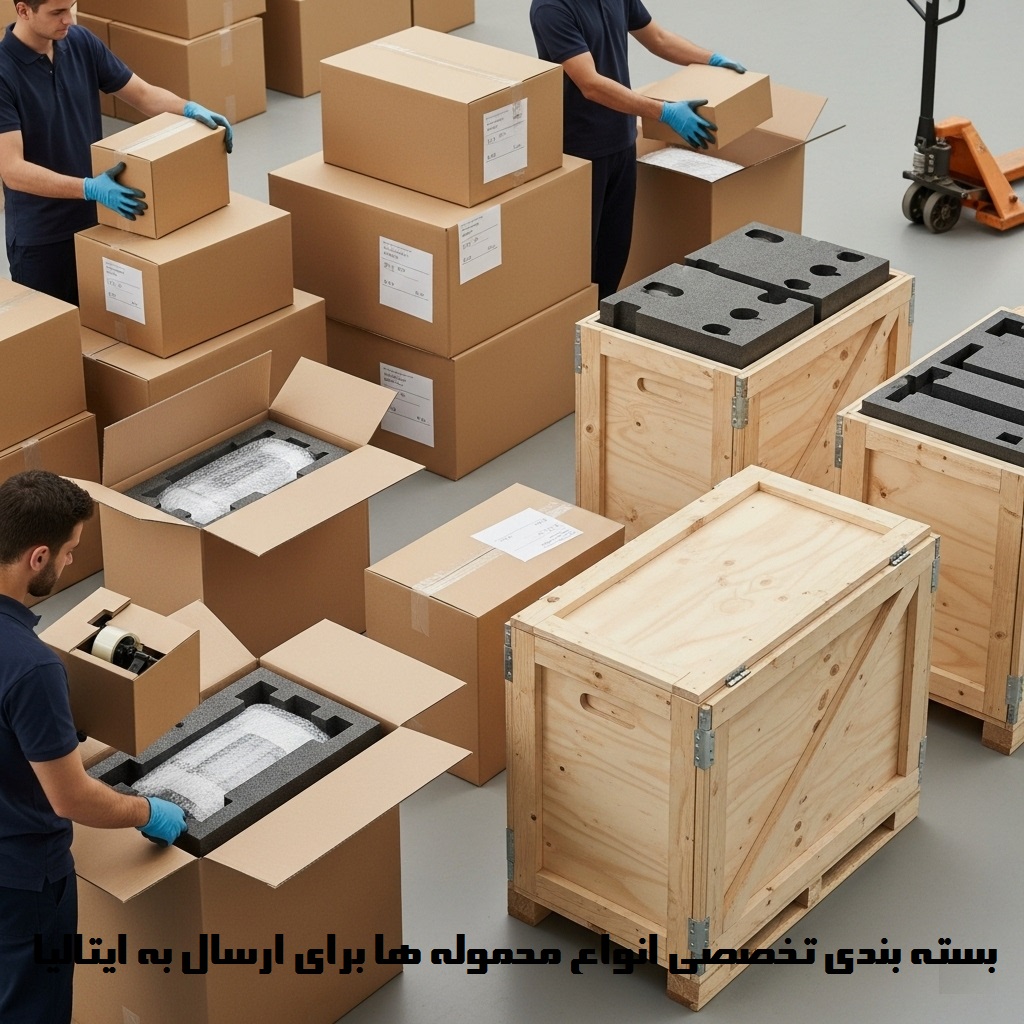 بسته بندی برای ارسال بار به ایتالیا