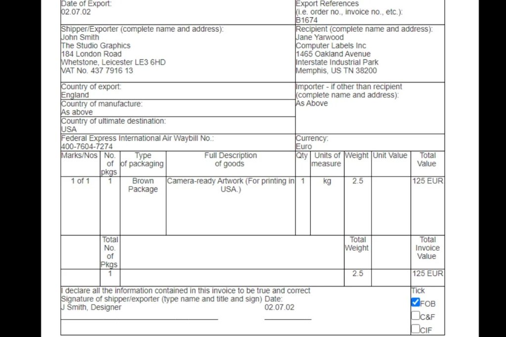 اینوویس تجاری