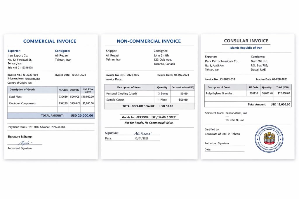 نمون اینوویس