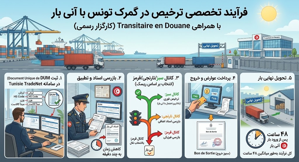 ترخیص بار در گمرک تونس